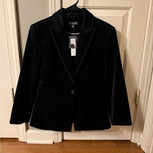 J. Crew Women's Elegant Black Velvet Blazer